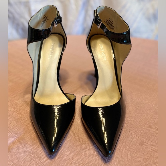 NINE WEST black patent heels in EUC size 7.5 - Picture 5 of 8